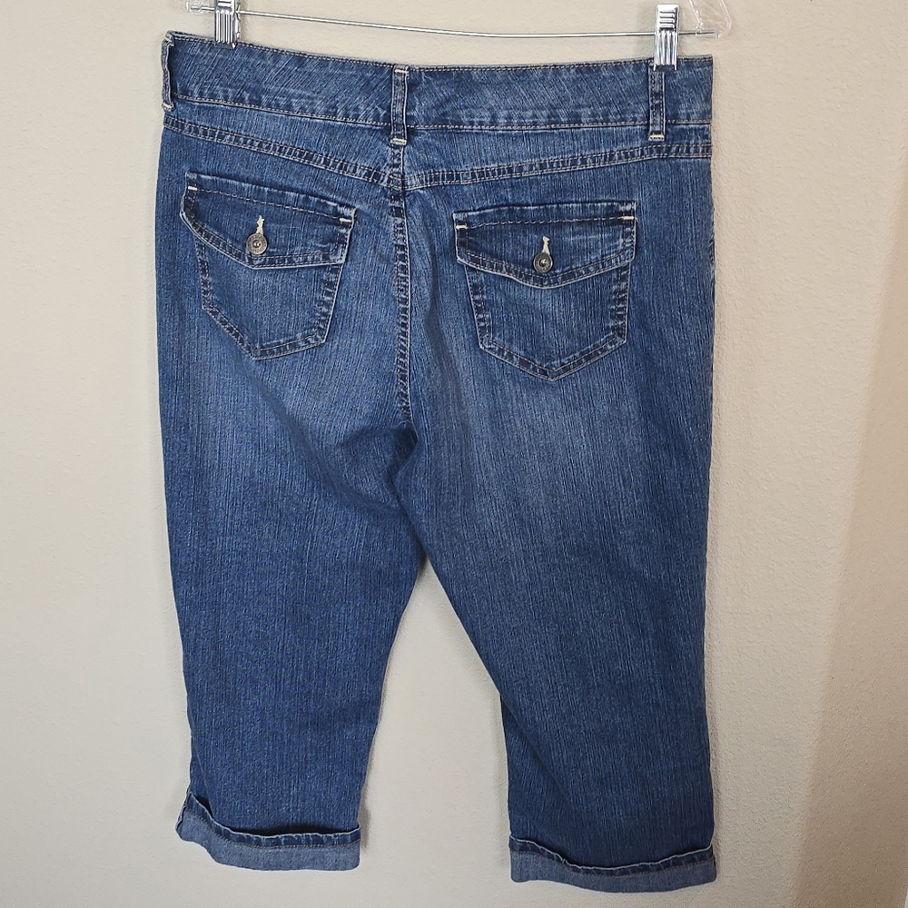 Bandolino Blue Denim Womens Ankle Crop Capris Size 12 - Picture 10 of 12